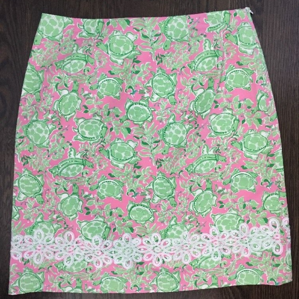KEY WEST Sea Turtles Print Skirt *like LILLY pulitzer* Pink/Green